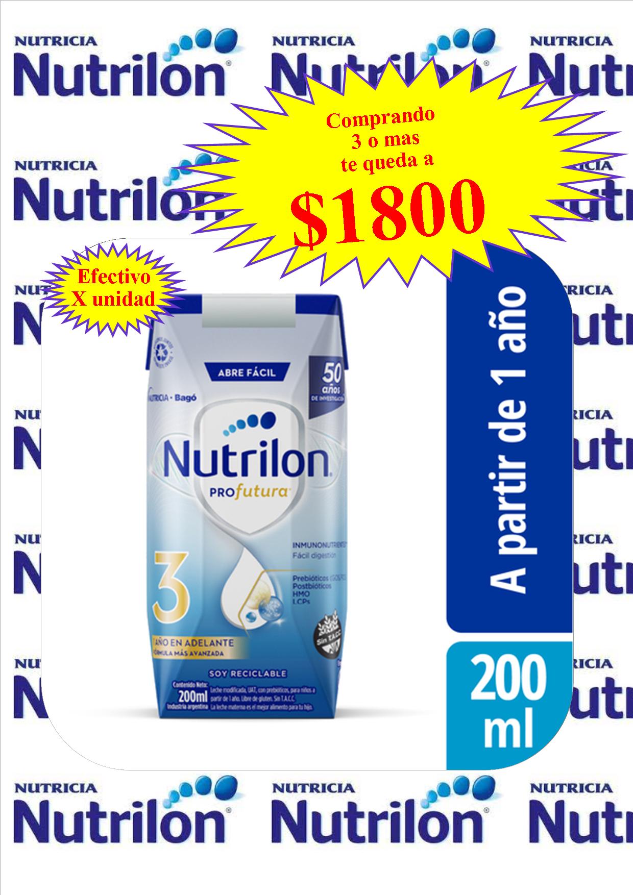 LECHE NUTRILON PREMIUM 3  BRICK 200ML